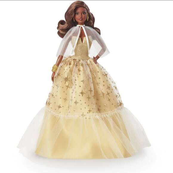 🎉PRICE DROP🎉 NIB 2023 Holiday Dark-Skinned Barbie Doll, Limited Edition - Picture 1 of 15